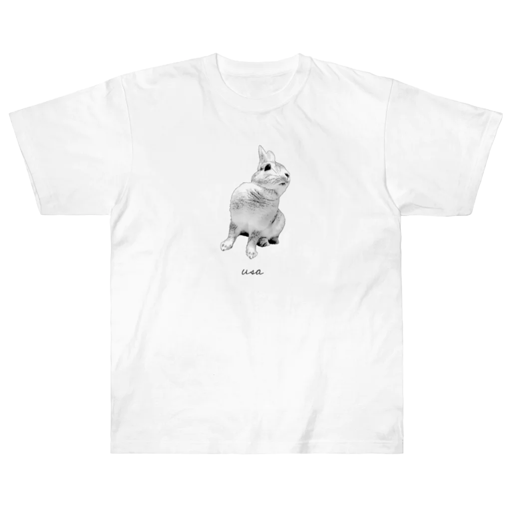 j8ie de vivre♪のうさぎ　ローアングル ヘビーウェイトTシャツ