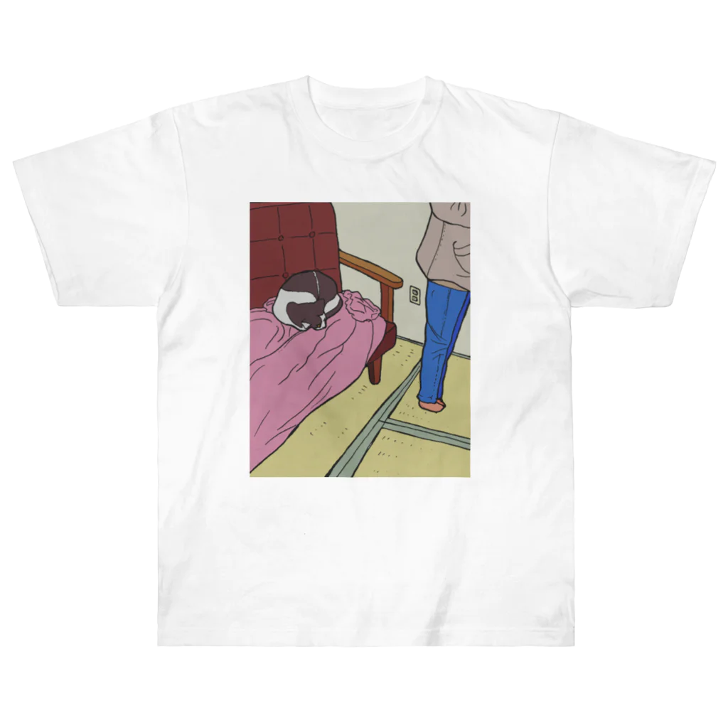 toru_utsunomiyaのソファーの猫 ヘビーウェイトTシャツ