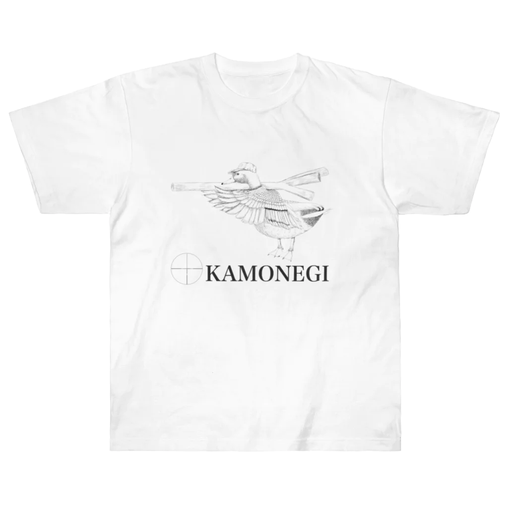 ヘシコヤン本舗のkamonegi モノクロ Heavyweight T-Shirt