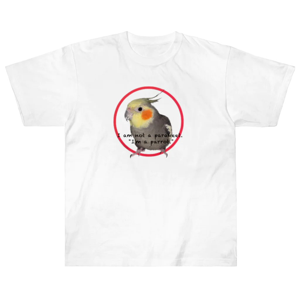 mon chou chouのオカメインコからひと言 ヘビーウェイトTシャツ