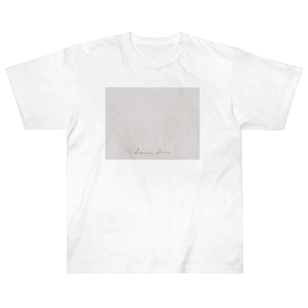 rilybiiのWhite Dusty Pink × Logo Message Heavyweight T-Shirt