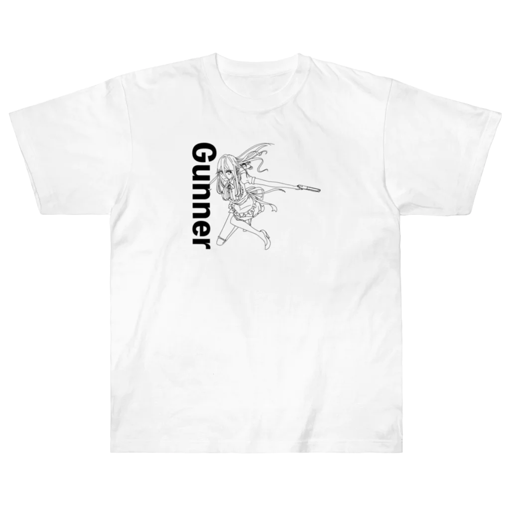 chicodeza by suzuriのGunner メイド ヘビーウェイトTシャツ