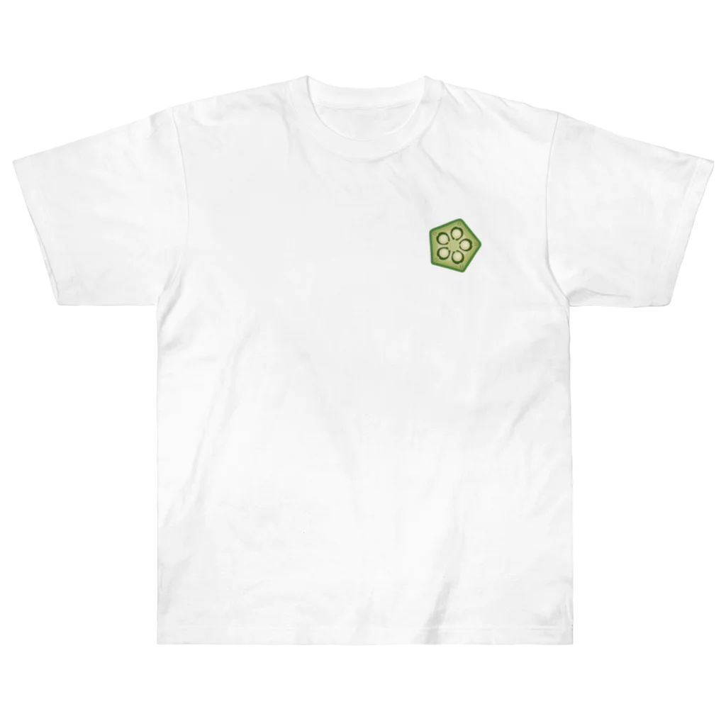 kg_shopの[☆両面] オクラネバネバ【視力検査表パロディ】 Heavyweight T-Shirt