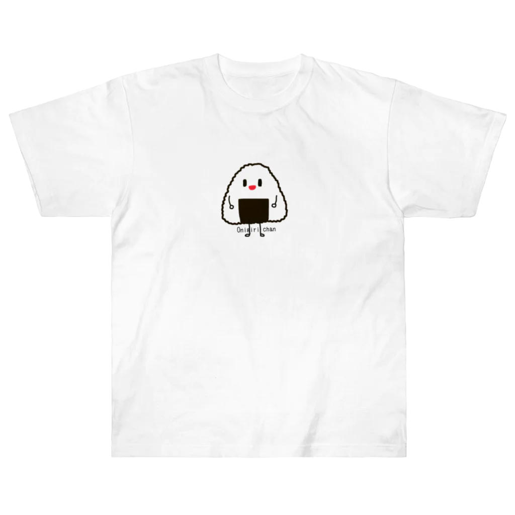 mooncatのOnigiri chan （おにぎりちゃん） ヘビーウェイトTシャツ