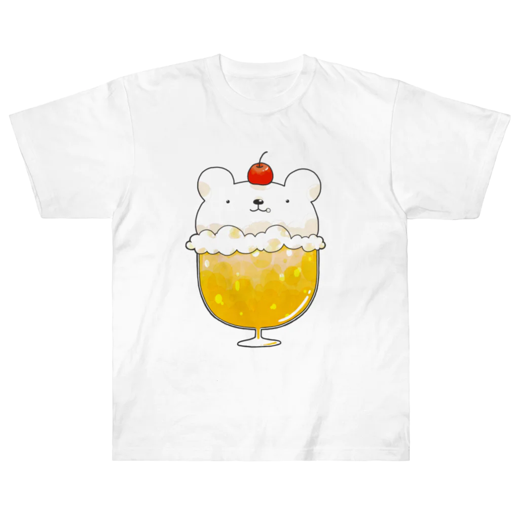 pecori ぺこりのしろくまのクリームソーダ　オレンジ味 Heavyweight T-Shirt