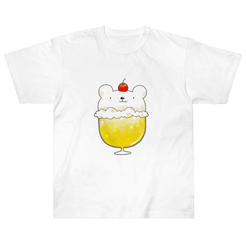 pecori ぺこりのしろくまのクリームソーダ　レモン味 Heavyweight T-Shirt