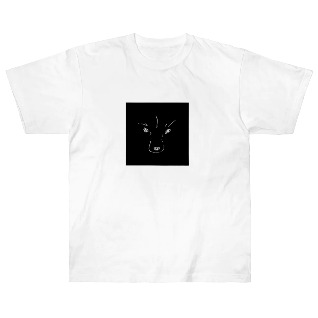 獅子丸解放党のまなざしwhite ヘビーウェイトTシャツ