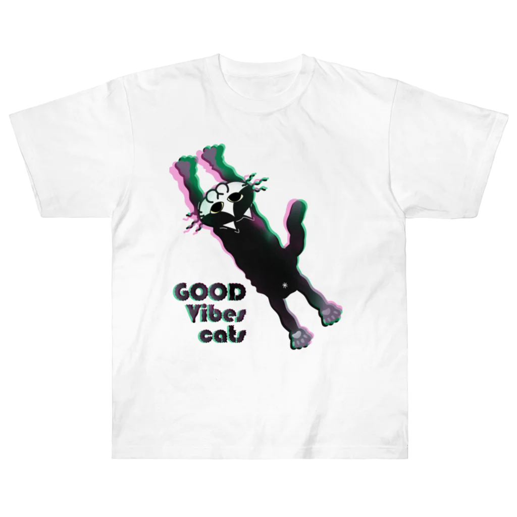 GOOD VIBES CATSのGOOD VIBES CATS ヘビーウェイトTシャツ