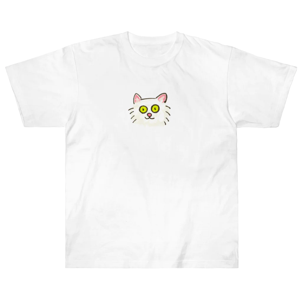 ねこちゃん家のターキッシュアンゴラのねこ ヘビーウェイトTシャツ