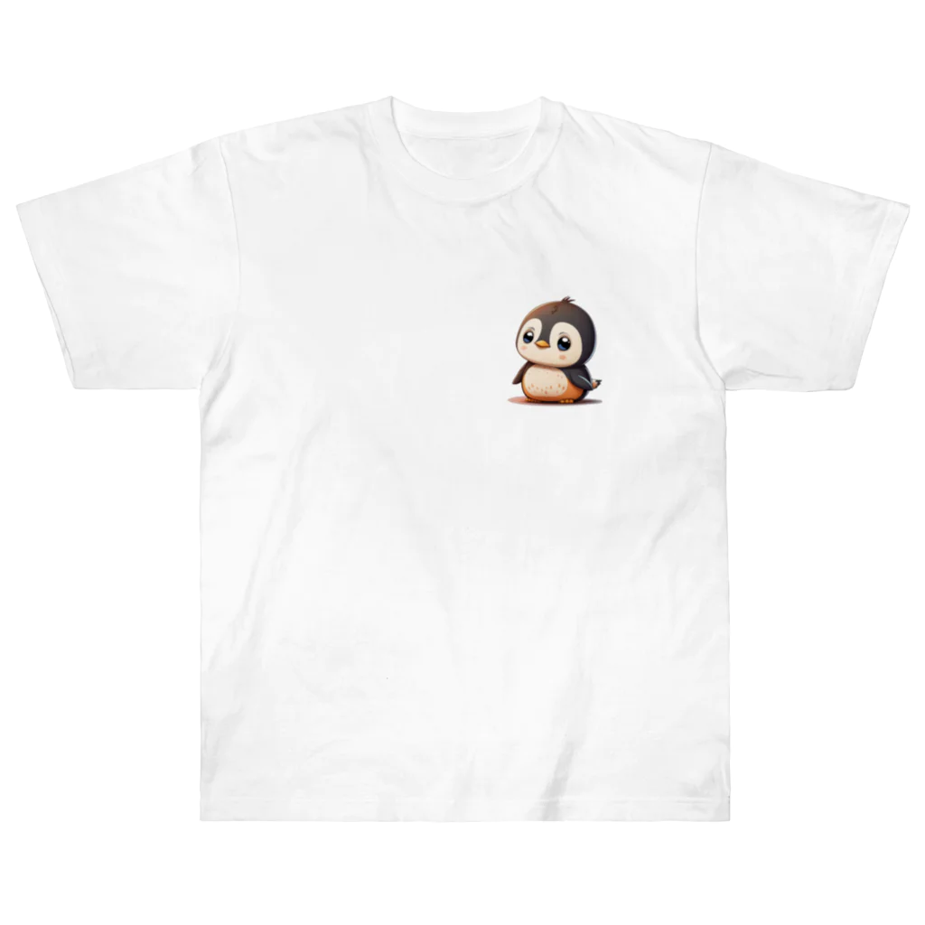 チビアニメのチビペンギン Heavyweight T-Shirt