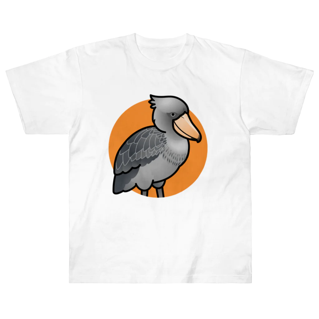 Cody the LovebirdのChubby Bird ハシビロコウ ヘビーウェイトTシャツ