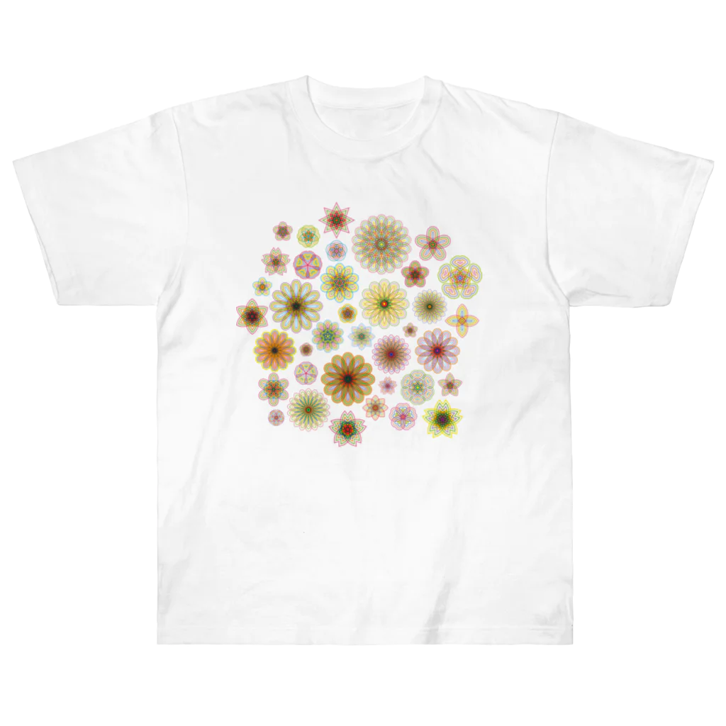 kimchinのやさしい色合いの花柄 Heavyweight T-Shirt