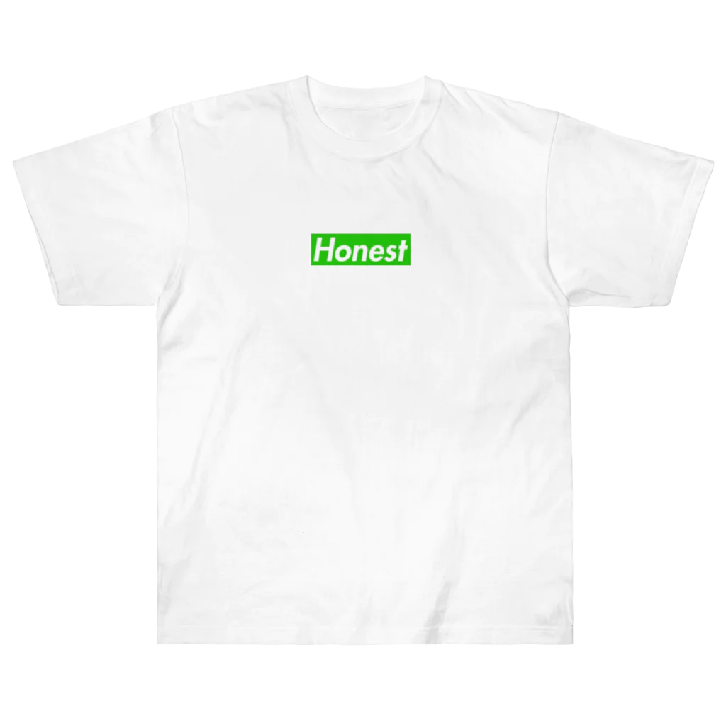 Honest のボックスロゴ(ラッキーグリーン) ヘビーウェイトTシャツ