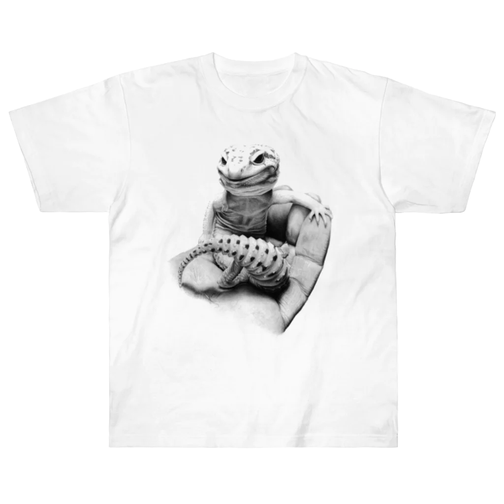 Pencil reptiles | 鉛筆の爬虫類達のヒョウモントカゲモドキ（レオパ） Heavyweight T-Shirt