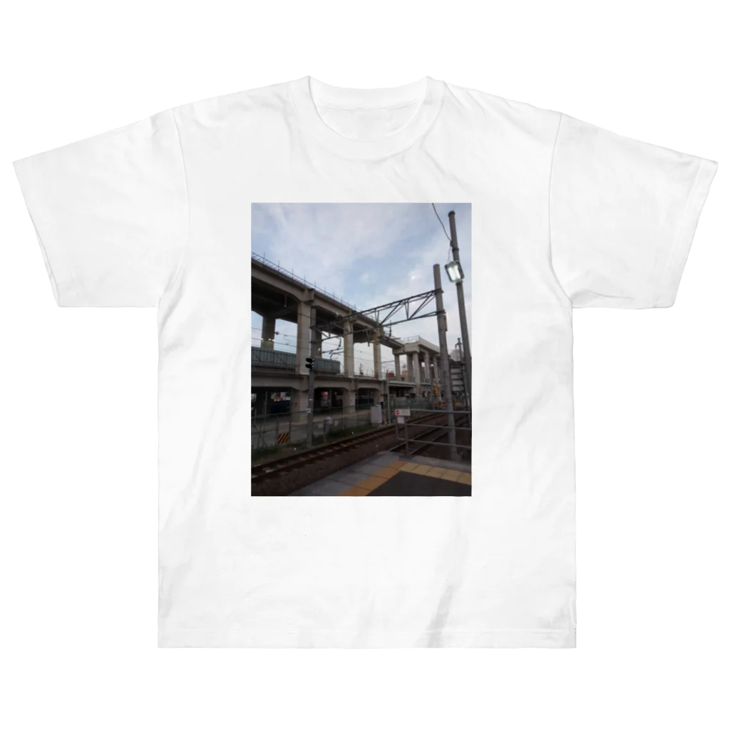 19820909の知立駅 ヘビーウェイトTシャツ