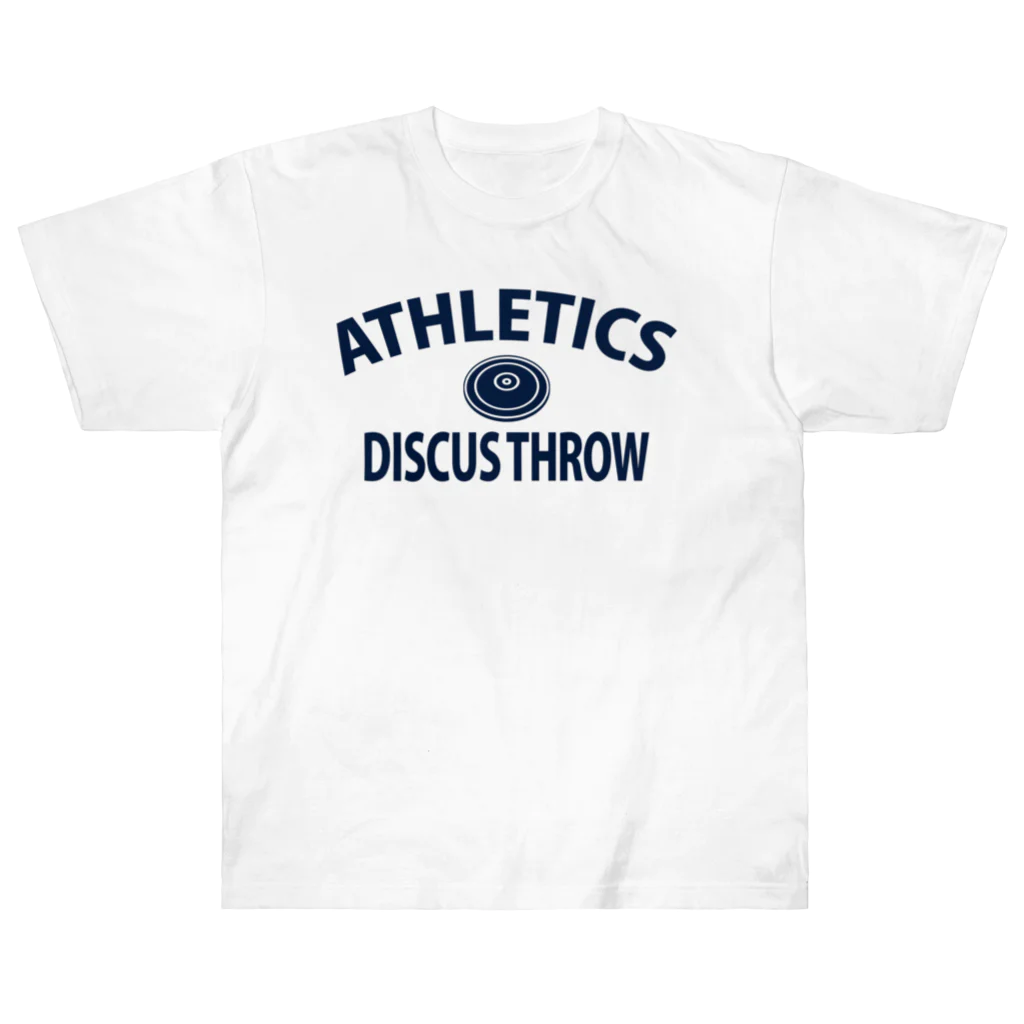 sports_tower スポーツタワーの円盤投げ・陸上競技・えんばんなげ・グッズ・Tシャツ・Discus Throw・飛距離・男子・女子・かっこいい・かわいい・アスリート・選手・有力・確実・候補・部活・有望・応援・精神力・集中力・メダル Heavyweight T-Shirt