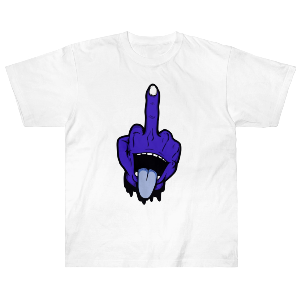 TRAVA design SHOPの挑発（青） Heavyweight T-Shirt