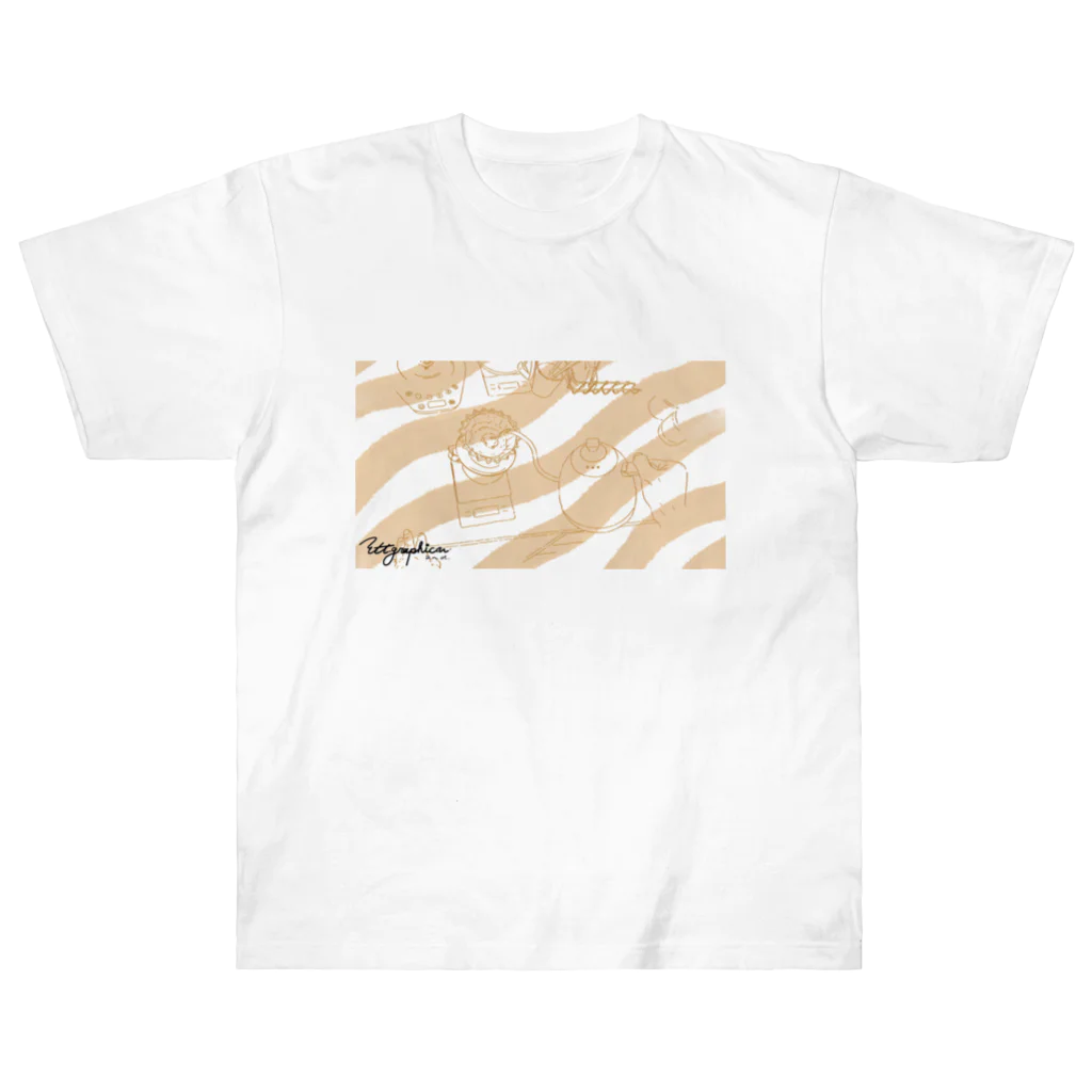 t.t._graphic_and...のおさむのハンドドリップ Heavyweight T-Shirt