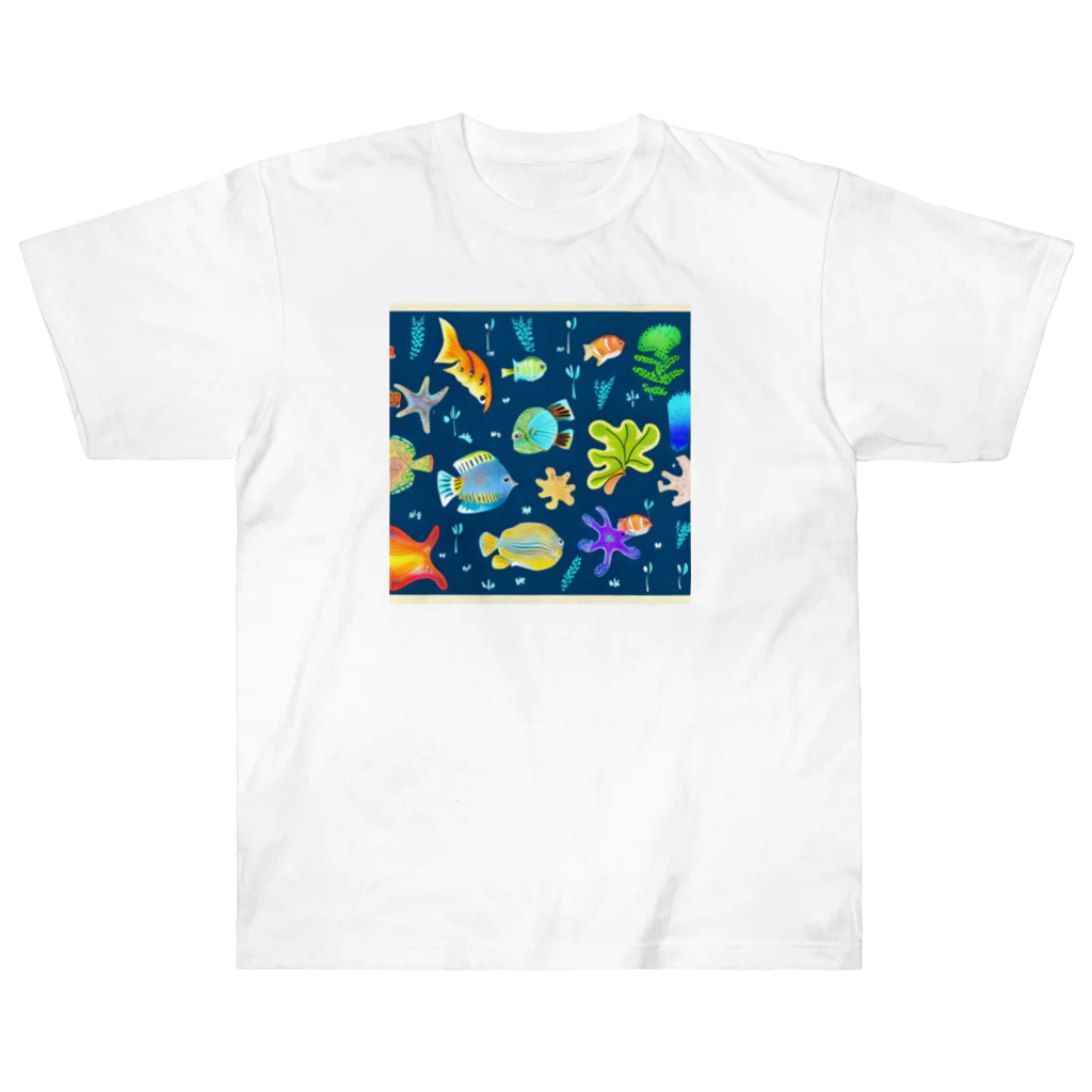 Alacarteの可愛い熱帯魚🐠 ヘビーウェイトTシャツ