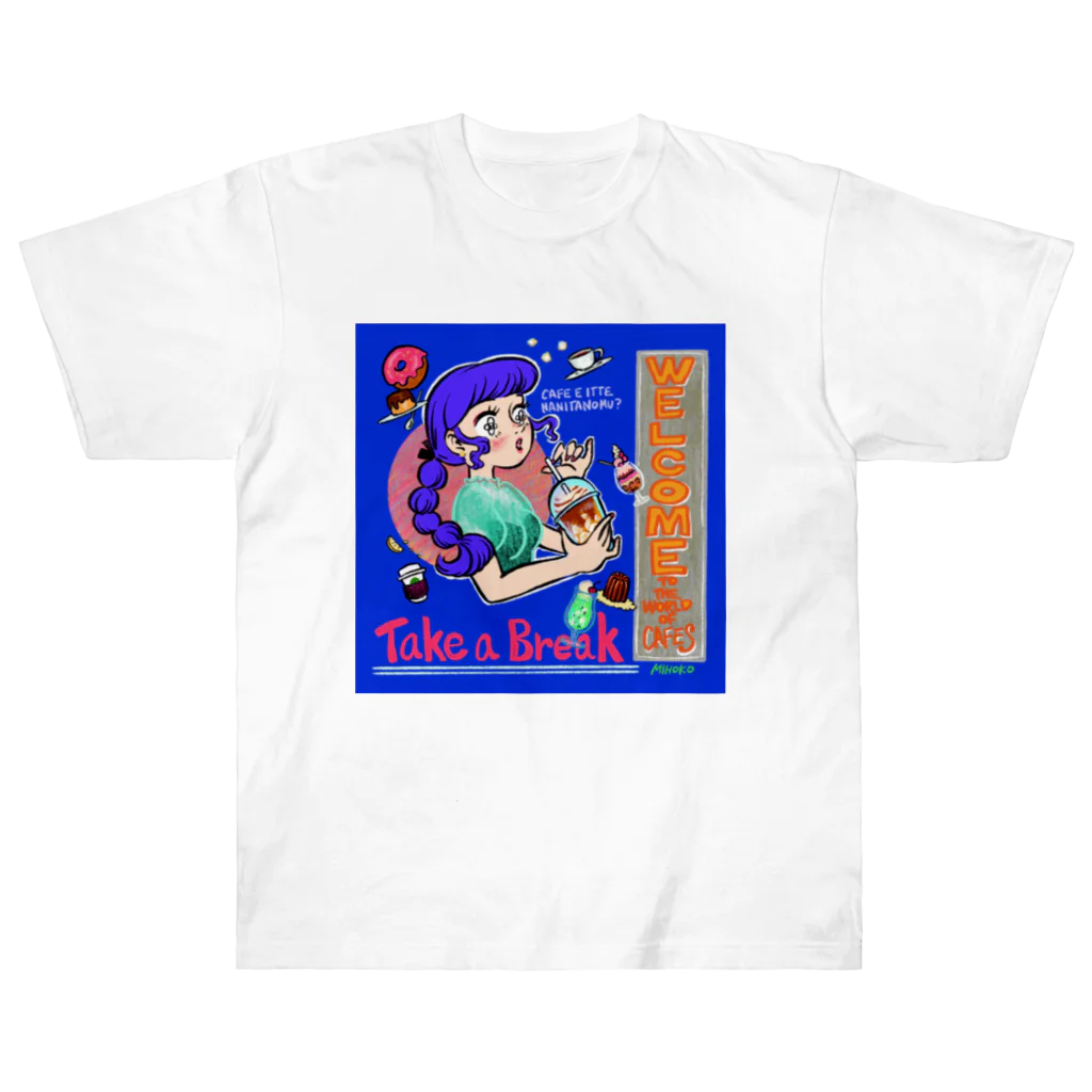 きらきら がーるずのカフェへ行きたい！ ヘビーウェイトTシャツ