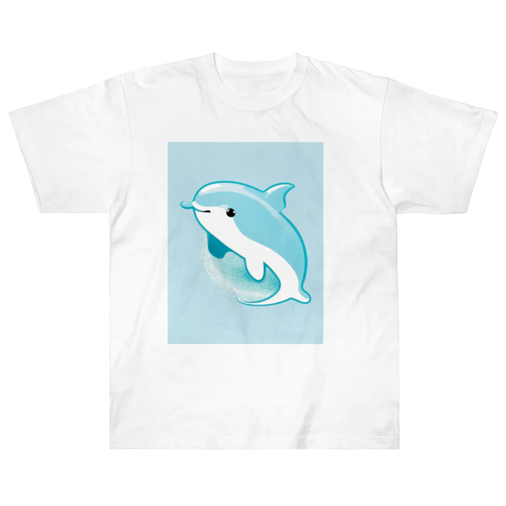 dolphineの癒しのハッピードルフィン　Healing Happy Dolphine Heavyweight T-Shirt