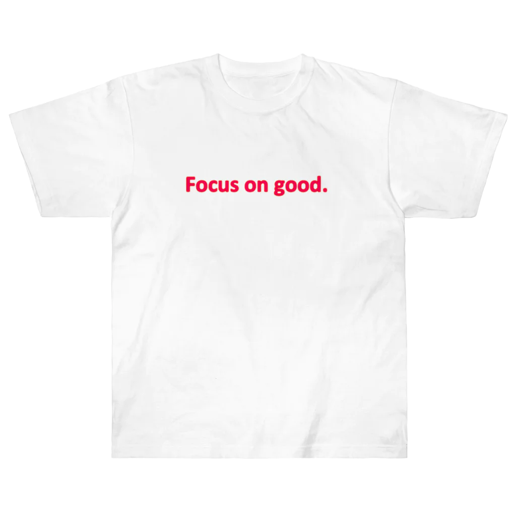 R362designのFocus on good.（ピンク） ヘビーウェイトTシャツ