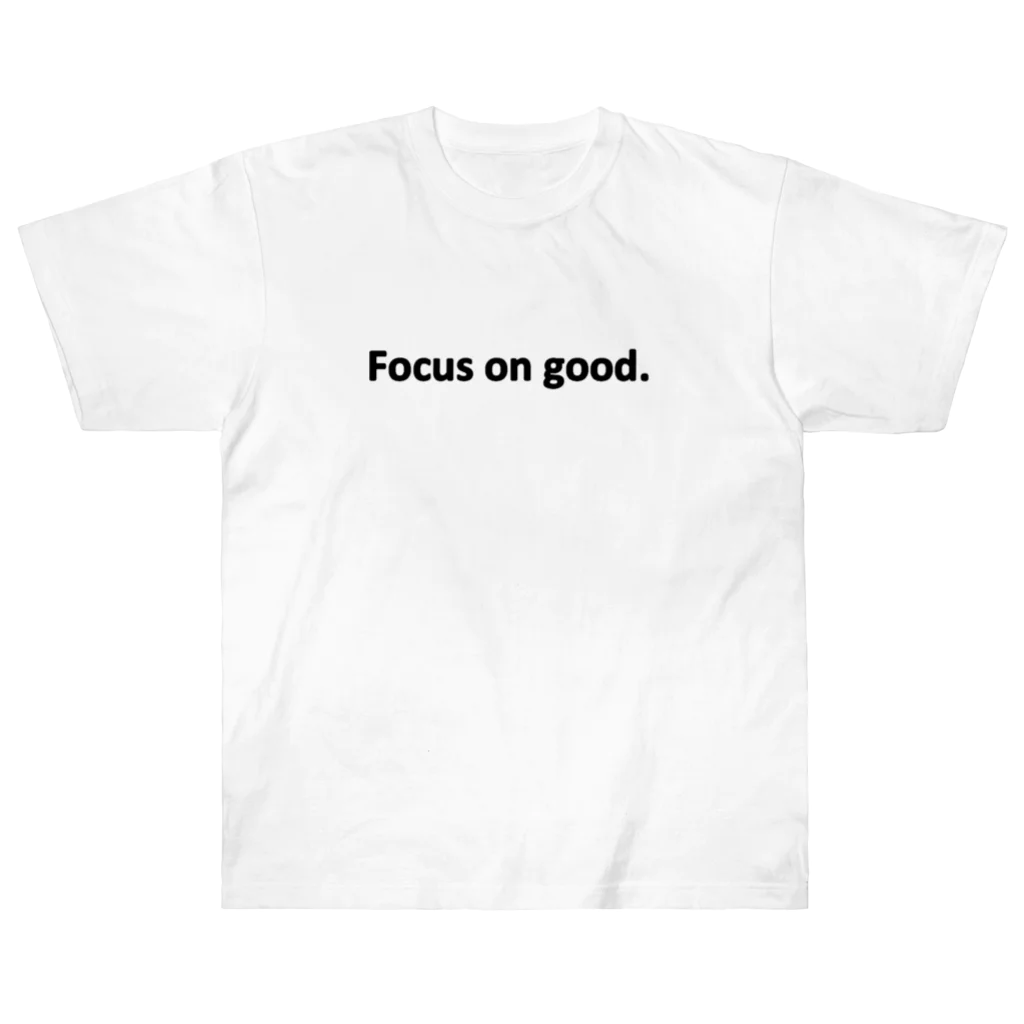 R362designのFocus on good.（黒） ヘビーウェイトTシャツ