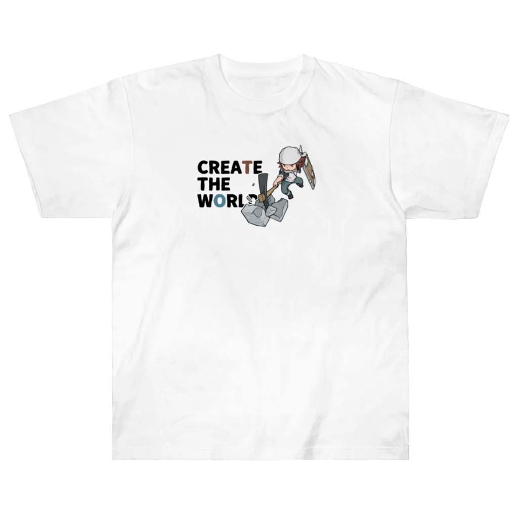 mocchi’s workshopのCREATE THE WORLD Heavyweight T-Shirt