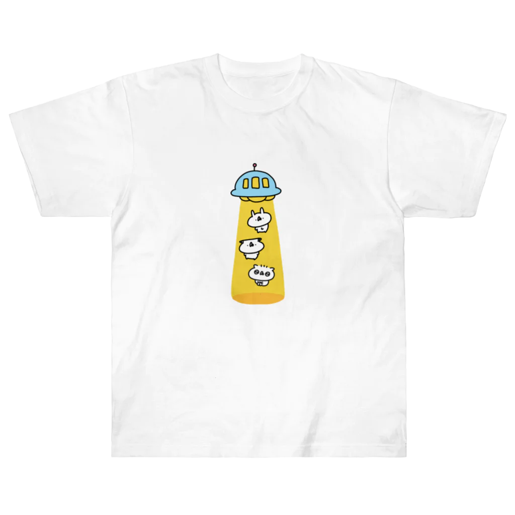 うさぎ帝国SUZURIショップのアブダクション Heavyweight T-Shirt