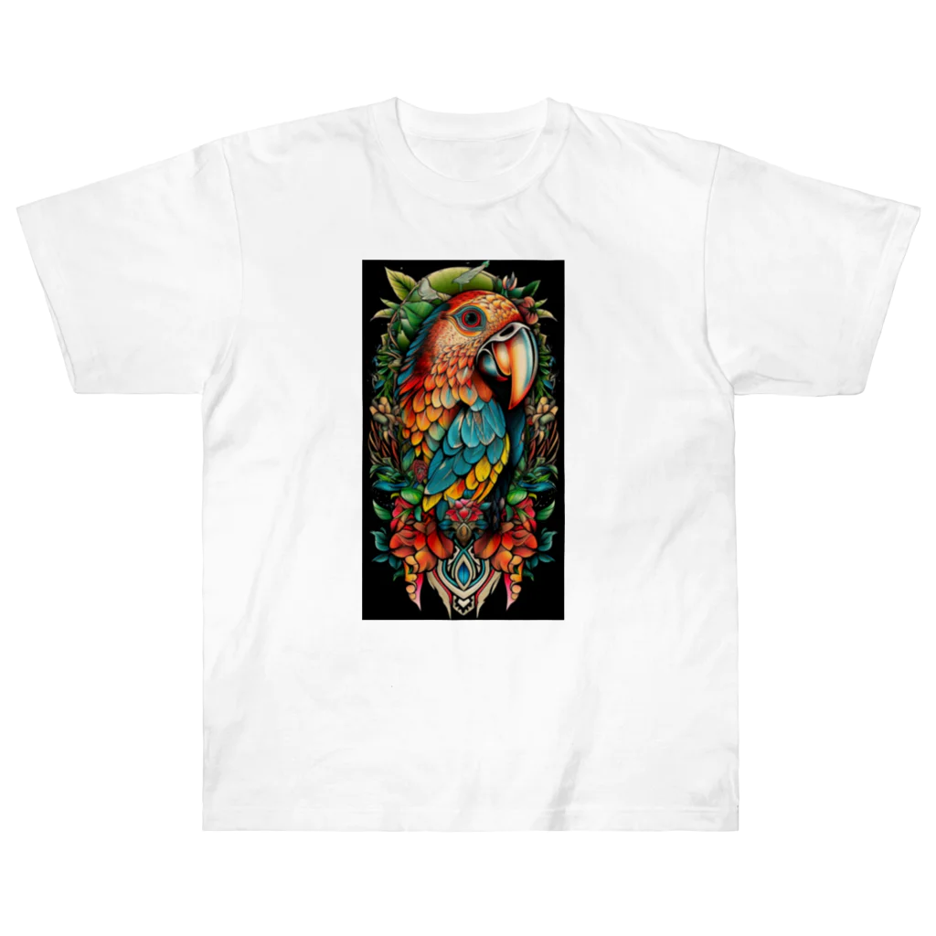 studio momoのFlamboyant parrots ヘビーウェイトTシャツ