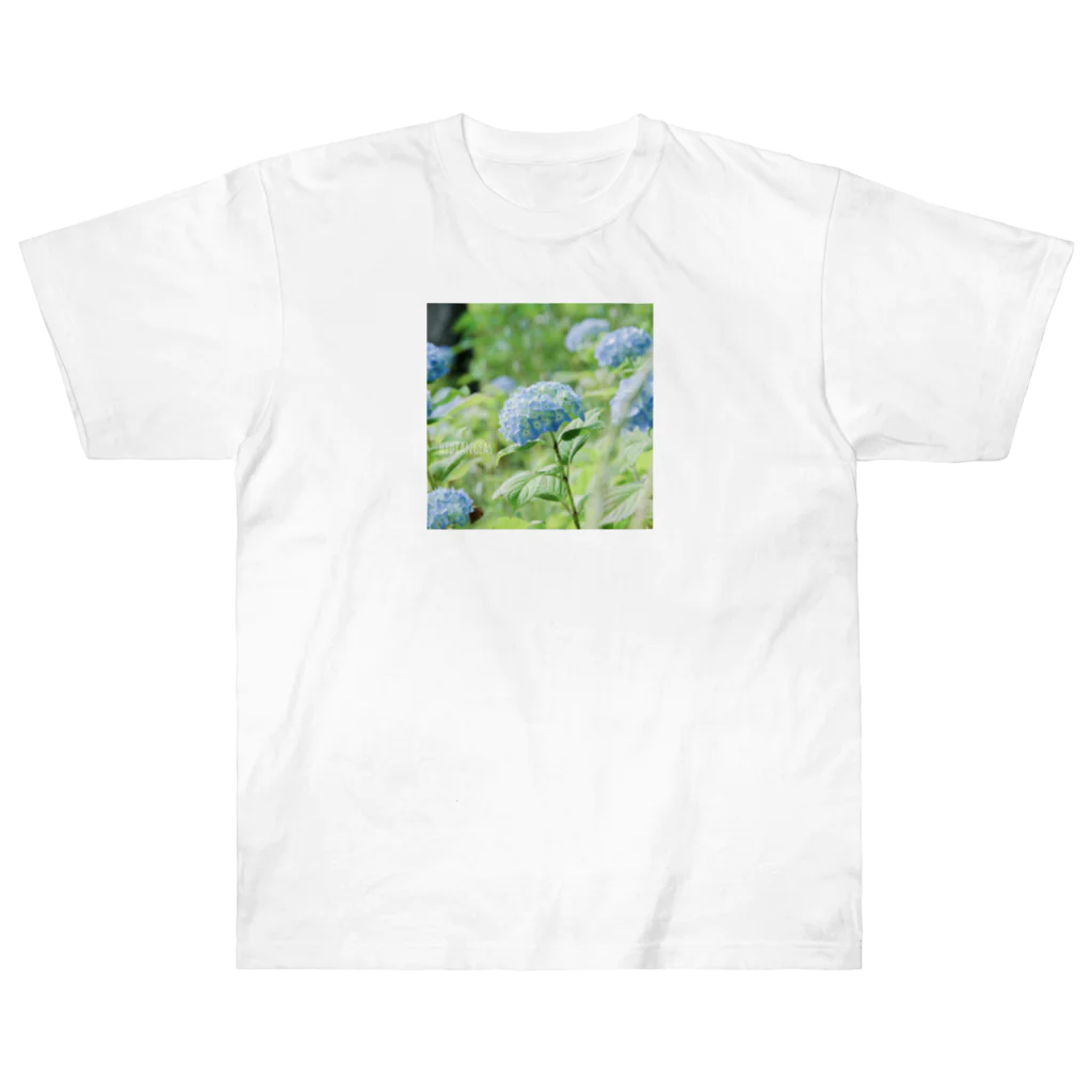 蛍石のhydrangeas ヘビーウェイトTシャツ