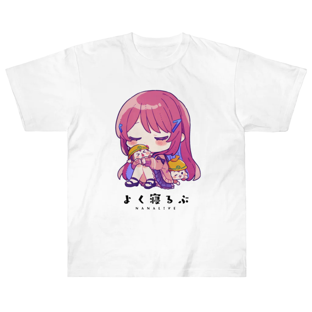 NANA L!VEの七島建設 よく寝るぶTシャツ B / 白・黄 Heavyweight T-Shirt