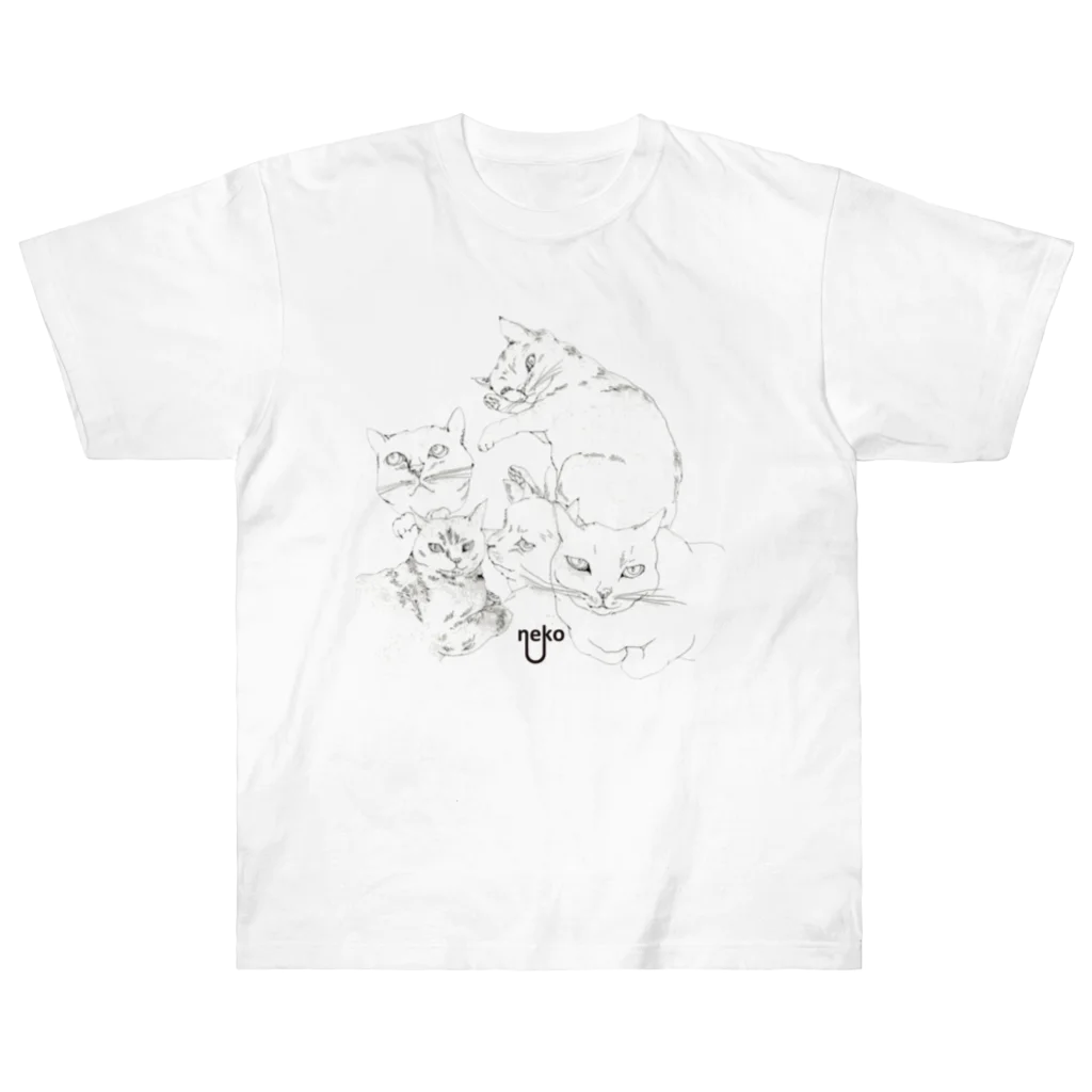 You and me !のねこ集合！ Heavyweight T-Shirt