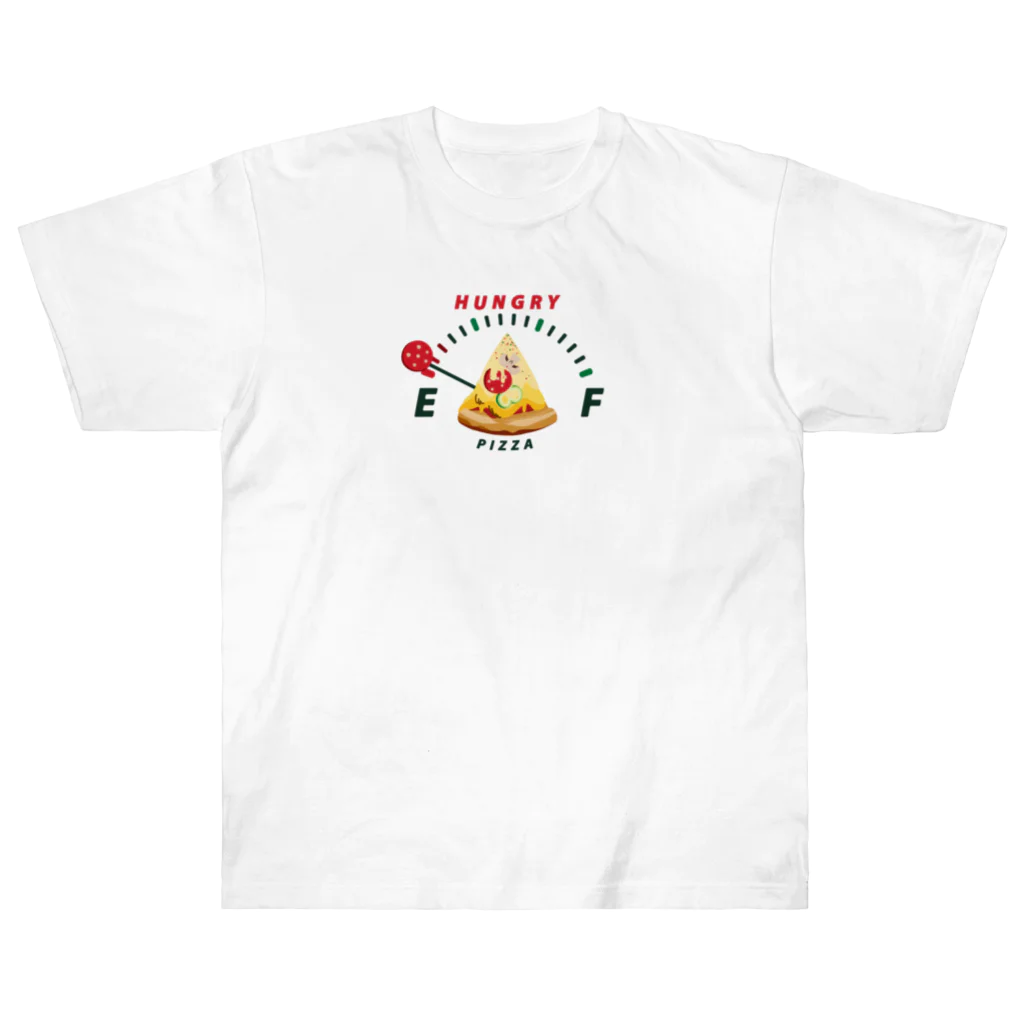 イラスト MONYAAT の腹ペコゲージ　ピザ　A*M Heavyweight T-Shirt