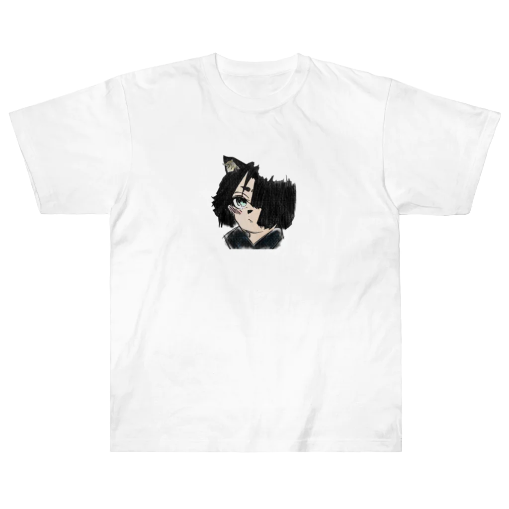 みつまめこshopの猫耳少女 Heavyweight T-Shirt