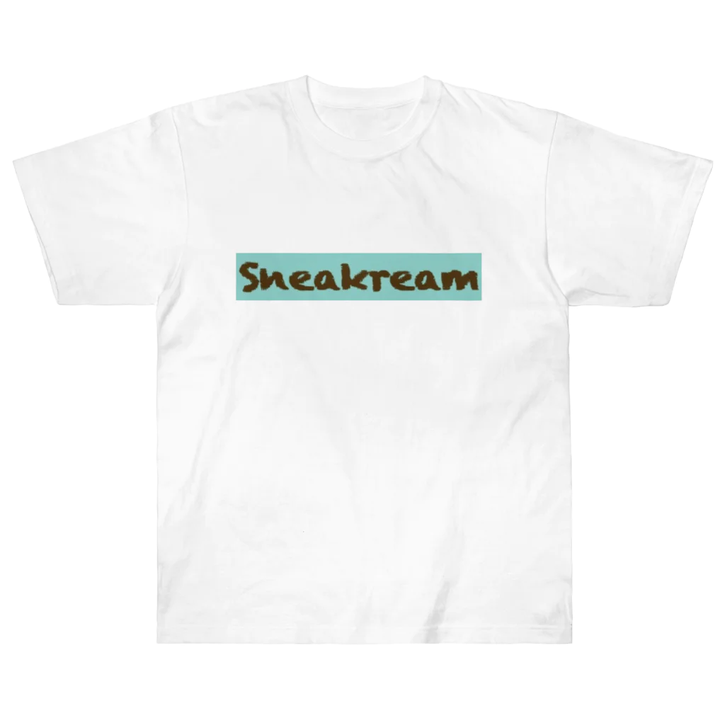 Sneakreamの（フロントのみ）チョコミントアイスクリーム ヘビーウェイトTシャツ