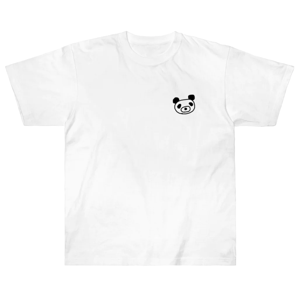 flowerrabbitのやさしいパンダ ヘビーウェイトTシャツ