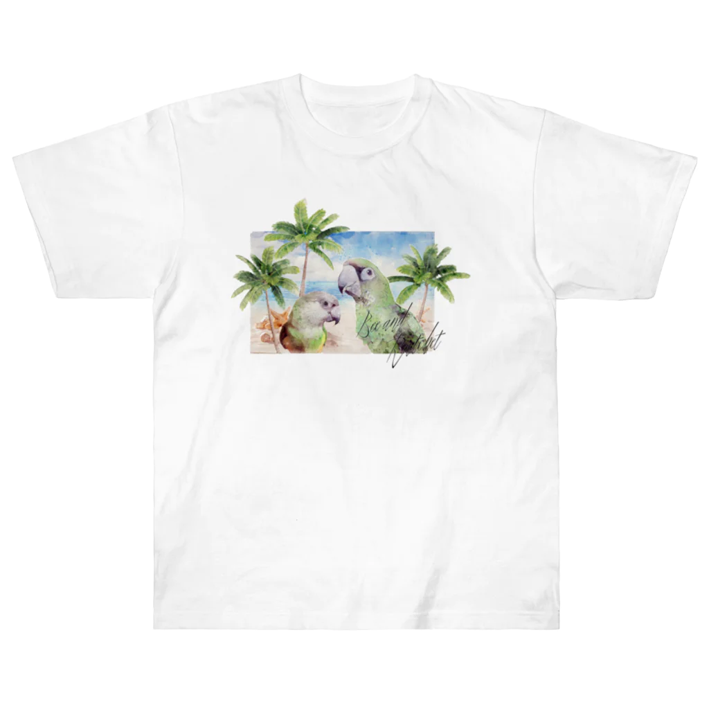 ぽっちゃりZOOのインコTシャツ Heavyweight T-Shirt