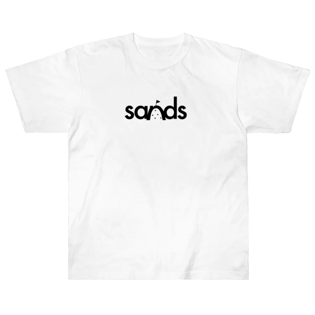 sands商店 SUZURI店のロゴ(黒) ヘビーウェイトTシャツ