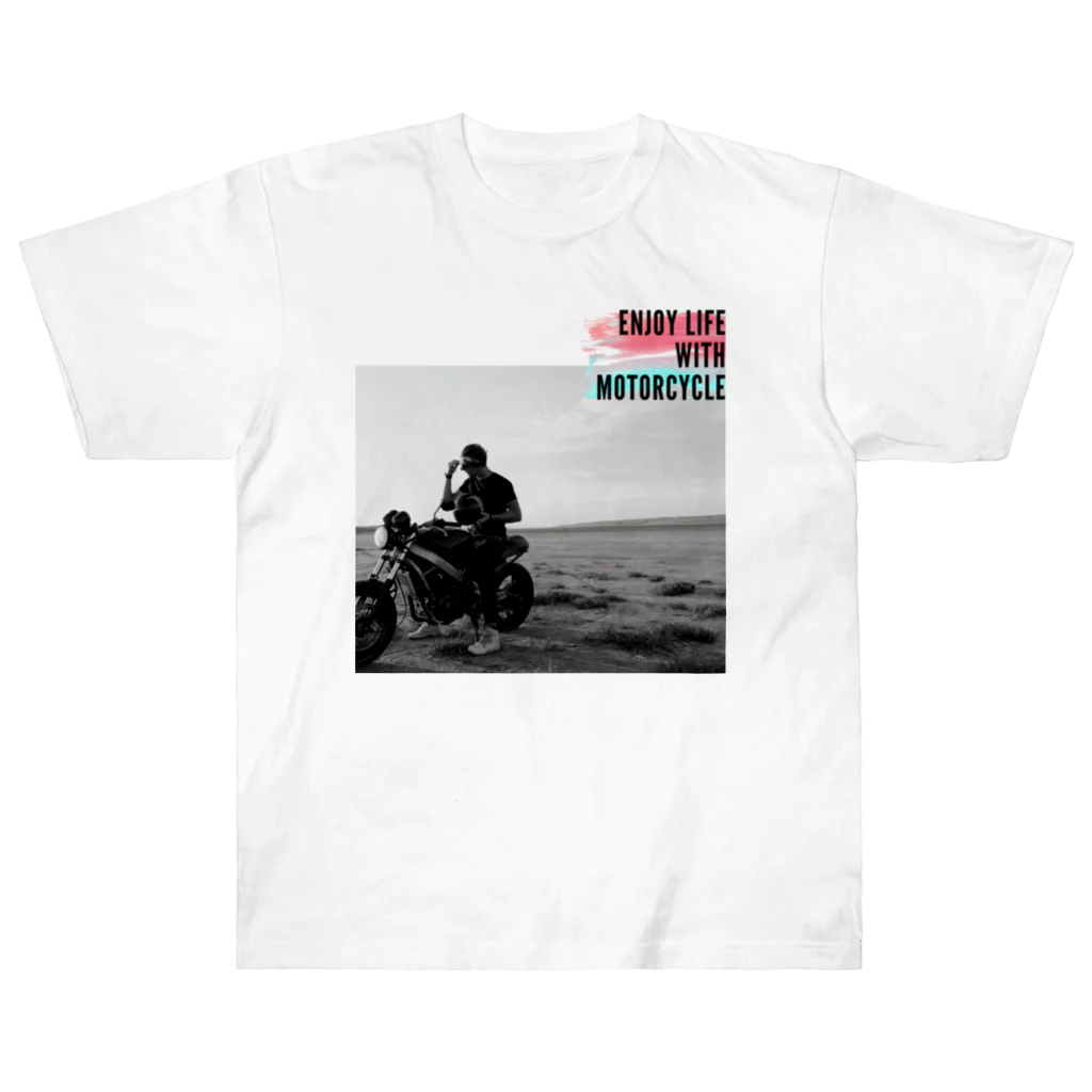 nijiiro-kujiraのバイクライフを楽しむシリーズ Heavyweight T-Shirt