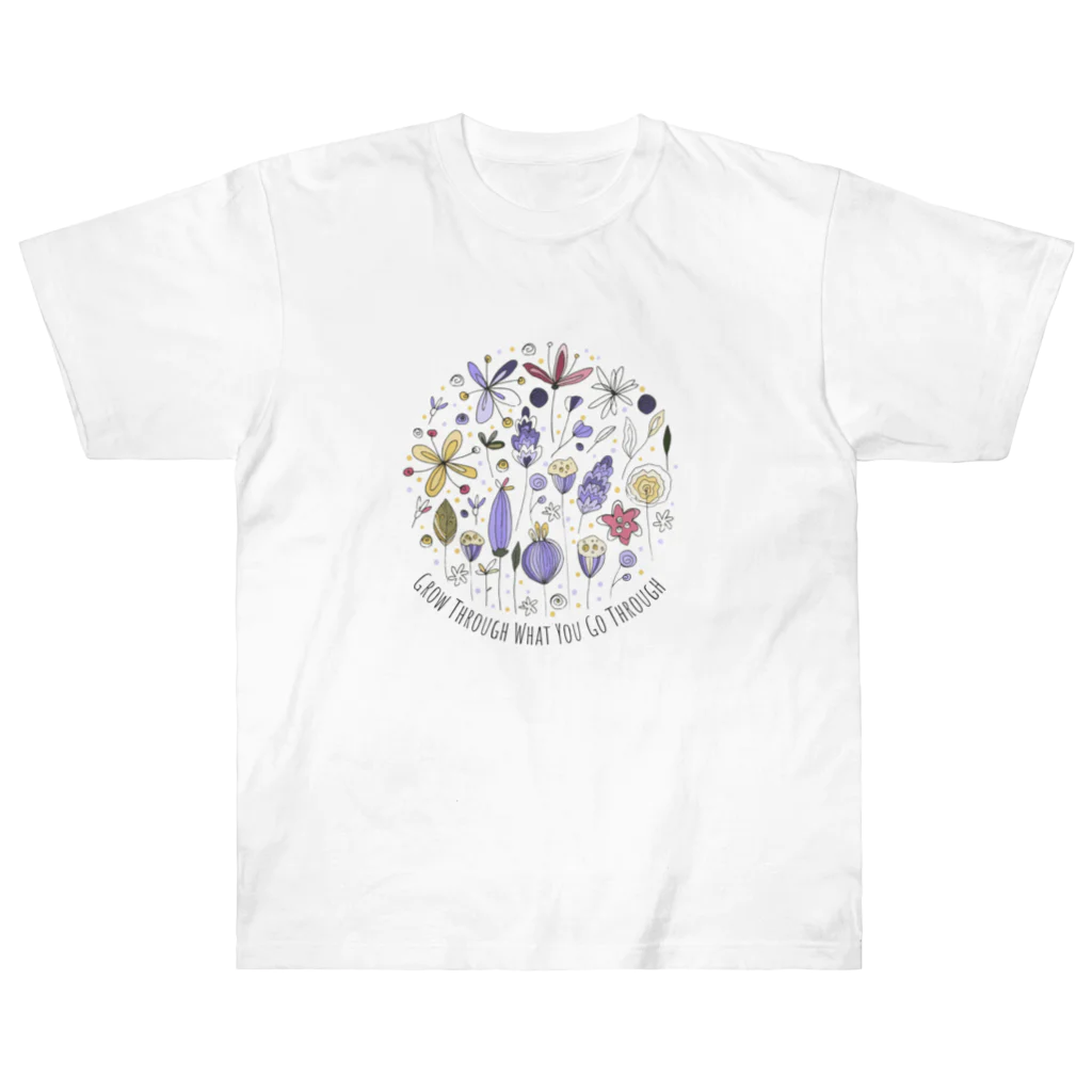 jamfish_goodiesのGrow Through 花柄 Heavyweight T-Shirt