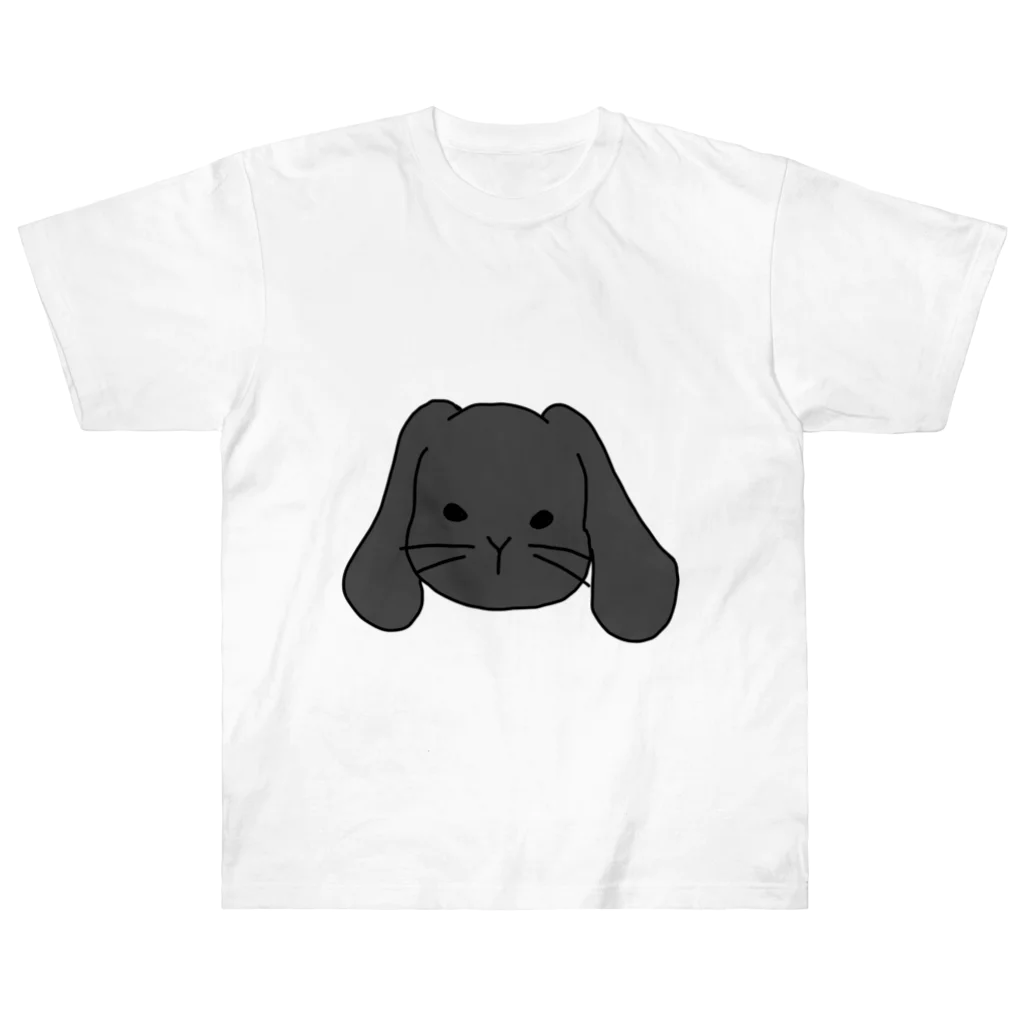 nerucoの本気のウサギさん ヘビーウェイトTシャツ