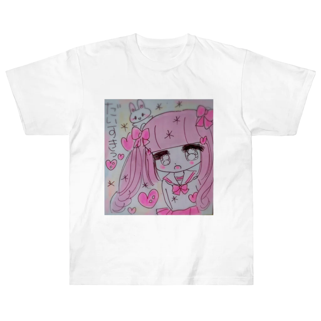 🎀姫野森みみ🎀mimistrawberrymilkのみみガール💞 Heavyweight T-Shirt