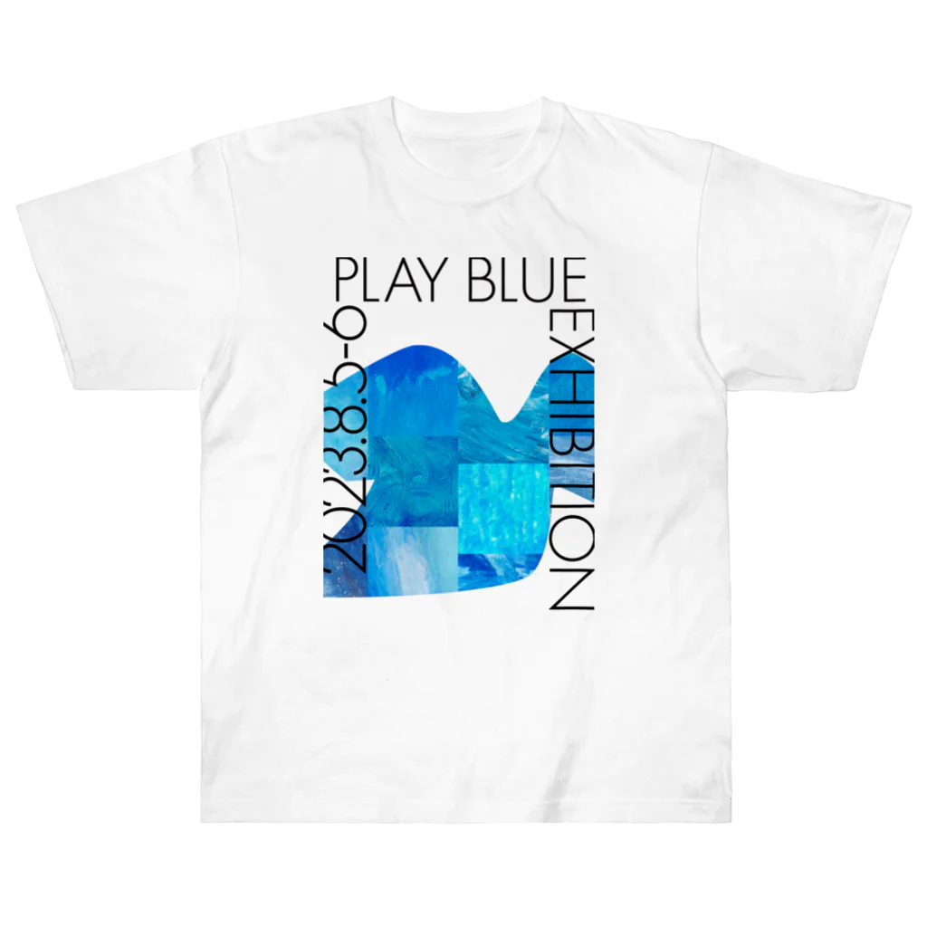 YUKA WATANABE | YUKASUKE Designの【展示DM Tシャツ③】PLAY BLUE EXHIBITION ヘビーウェイトTシャツ