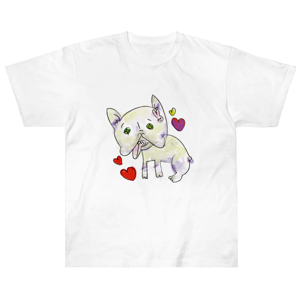 yoccomの推しの白い犬、フレブル Heavyweight T-Shirt