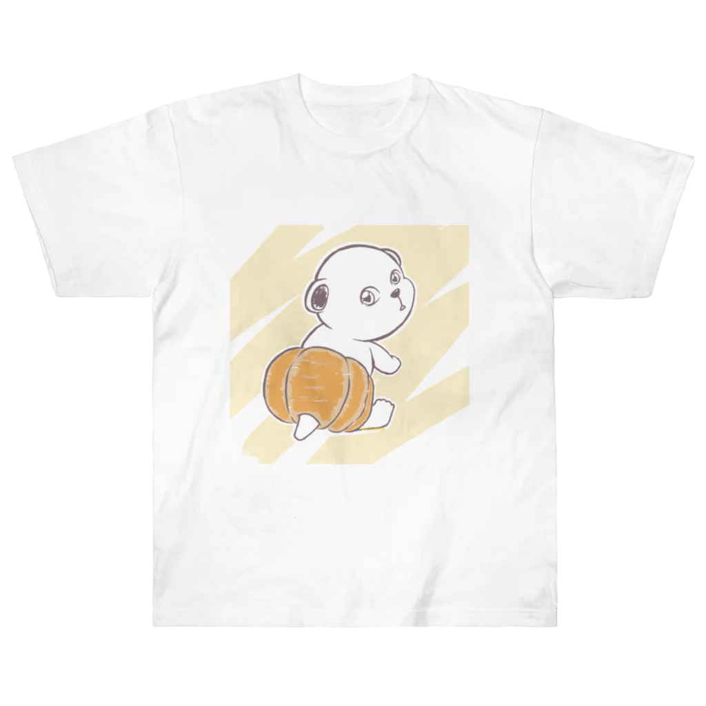 三月うさぎのみせのしろくま01 ヘビーウェイトTシャツ