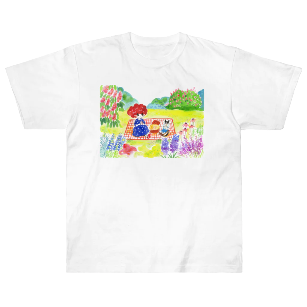 piccolokkoのピクニック ヘビーウェイトTシャツ