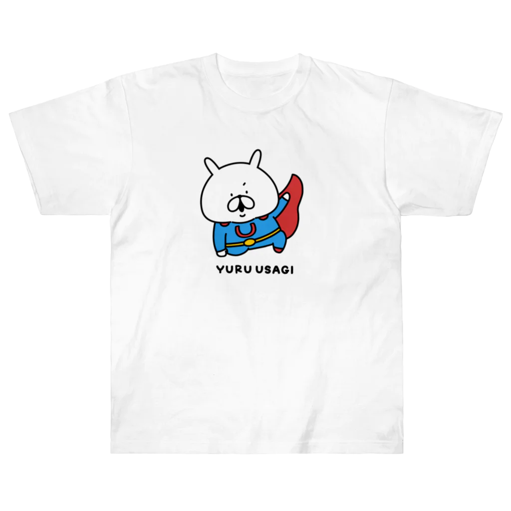 chococo_yuruusagiのスーパーヒーロー☆ゆるうさぎ　すちゃっ Heavyweight T-Shirt