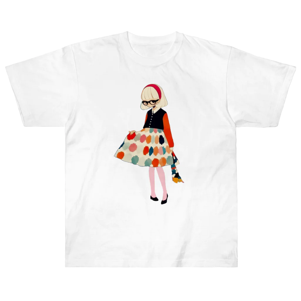 桜音ことこ企画のカラフルドット Heavyweight T-Shirt