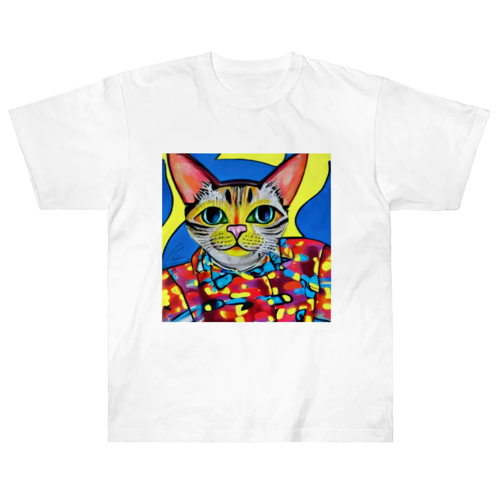 miehayashi1984のファンキーcat Heavyweight T-Shirt